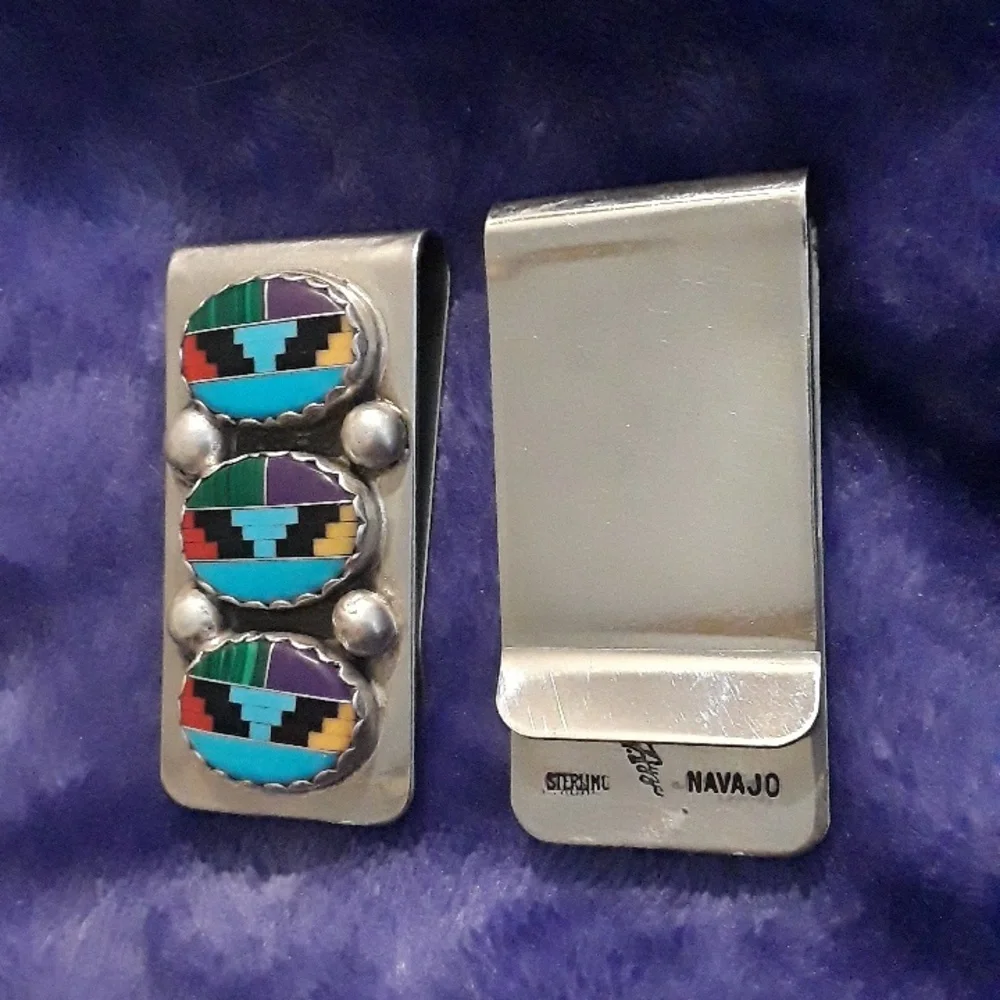 Navajo Sterling silver money clip